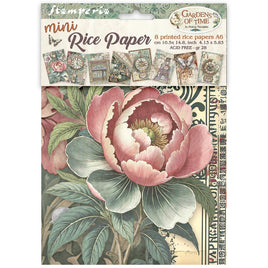 Gardens of Time - Stamperia Rice Paper A6 8/Pkg