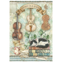 Symphony - Stamperia Printed Mini Rice Paper A6 8 Sheets