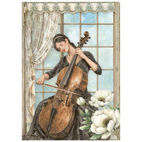 Symphony - Stamperia Printed Mini Rice Paper A6 8 Sheets