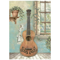 Symphony - Stamperia Printed Mini Rice Paper A6 8 Sheets