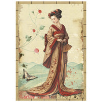 Oriental Garden - Stamperia Printed Mini Rice Paper A6 8 Sheets