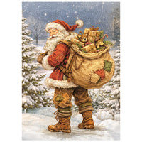 Silent Night - Printed Mini Rice Paper A6 8 Sheets For Art And Craft