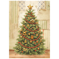 Silent Night - Printed Mini Rice Paper A6 8 Sheets For Art And Craft