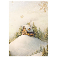 Silent Night - Printed Mini Rice Paper A6 8 Sheets For Art And Craft