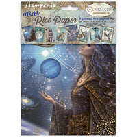 Printed Mini Rice Paper A6 8 Sheets For Art And Craft - Cosmos