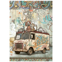 Printed Mini Rice Paper A6 8 Sheets For Art And Craft - Furry Friends 2