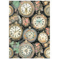 Gardens of Time - Stamperia Rice Paper Backgrounds A6 8/Pkg