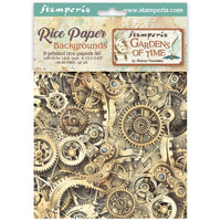 Gardens of Time - Stamperia Rice Paper Backgrounds A6 8/Pkg