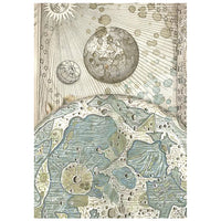 Printed 8 Rice Paper A6 Backgrounds Selection For Art And Craft - Cosmos