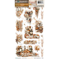 Season's Bounty 6 x12 Nanna's Kitchen Rub-on Transfer Set