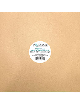 Kraft - 49 And Market Essential Cardstock 12"X12" 20/Pkg