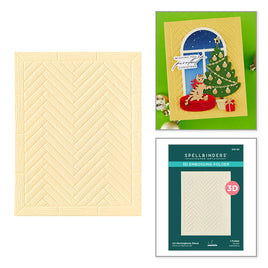 A2 Herringbone Decor 3D Embossing Folder by Yana Smakula