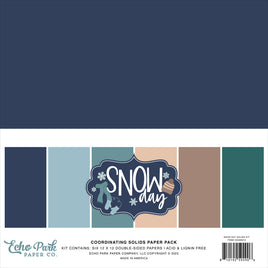 Snow Day - Echo Park 12X12 Solids Kit