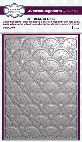 Creative Expressions Art Deco Arches 5 in x 7 in 3D Embossing Folder