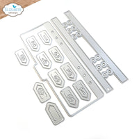 Half Page Tab 3 W/paperclip Numbers - Elizabeth Craft Metal Dies