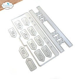 Half Page Tab 3 W/paperclip Numbers - Elizabeth Craft Metal Dies