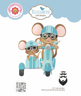Scooter with Sidecar - Elizabeth Craft Metal Dies