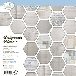 Backgrounds Volume 5 -  Elizabeth Crafts 12X12 Printed Cardstock Pack