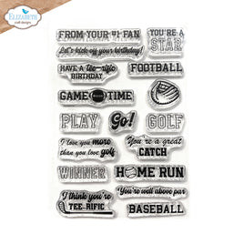 Sport Sentiments - Elizabeth Craft Clear Stamps