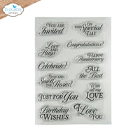 Bohemian Rose Sentiments - Elizabeth Craft Clear Stamps