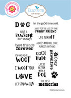 Dog Days Sentiments - Elizabeth Craft Clear Stamps