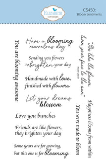 Bloom Sentiments - Elizabeth Crafts Clear Stamp