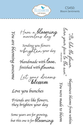 Bloom Sentiments - Elizabeth Crafts Clear Stamp