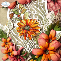 Autumn Harvest Florals - Elizabeth Craft Stamp And Die Set