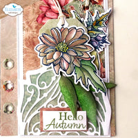 Autumn Harvest Florals - Elizabeth Craft Stamp And Die Set