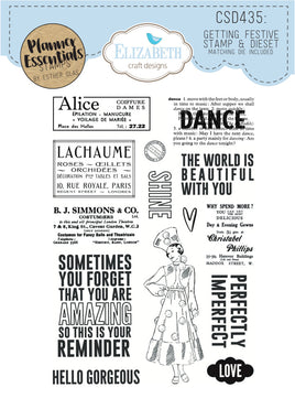 Getting Festive - Elizabeth Craft Stamp And Die Set