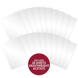 Heavyweight Clear Acetate - 220 Micron x 20 Sheets