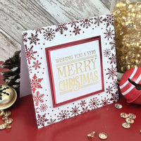 Snowflake Foiled Edge Card Blanks & Envelopes - 5" x 5"