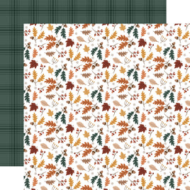 Fallen Fall Foliage - Echo Park Feels Like Fall Cardstock 12"X12"