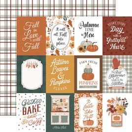 3x4 Journaling Cards - Echo Park Feels Like Fall Cardstock 12"X12"