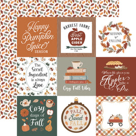 4x4 Journaling Cards - Echo Park Feels Like Fall Cardstock 12"X12"