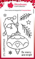 Woodware Clear Singles Funtime Gnome 4 in x 6 in Stamp Set