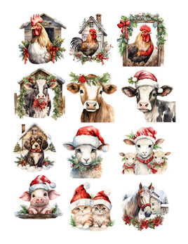 Country Christmas Critters Ephemera