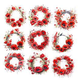 Canadian Poppies Frames Ephemera