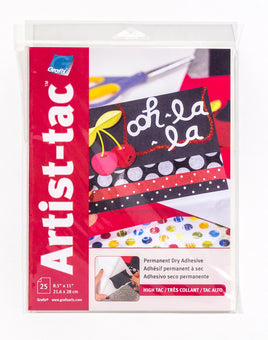 Artist-tac Adhesive Dots, 8.5" x 11" (25 Pack)