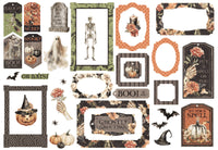 Ghostly Greetings - Tags & Frames Graphic 45 Chipboard Die-Cuts