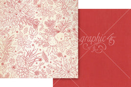 Poinsettia Red - Deck The Halls Double-Sided Cardstock 12"X12"