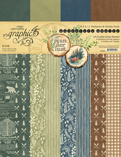 Adventure Awaits - Graphic 45 Patterns & Solids Collection Pack 8.5