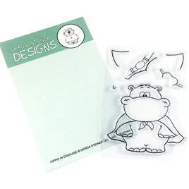 Hippo in Disguise 3x4 Clear Stamp Set