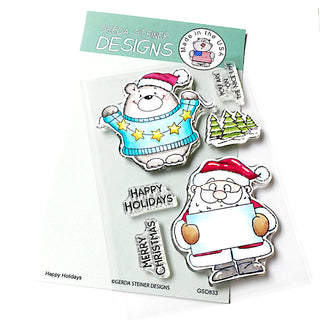 Happy Holidays - 4x6 Clear Stamp Set
