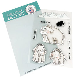Woolly Big Love Mammoth 4x6 Clear Stamp Set