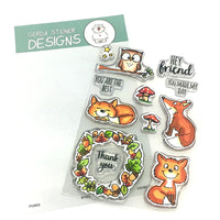 Foxes 4x6 Clear Stamp Set