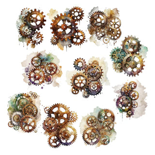 Steampunk City Gears Ephemera