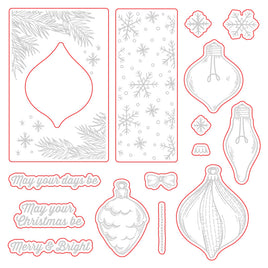 Christmas Lights Vintage Gift Card Box Add-On - Honey Cuts Die