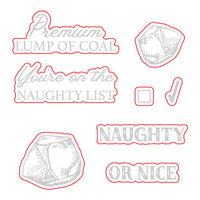 Naughty List Vintage Gift Card Box Add-On - Honey Cuts Die