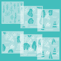 Colors Of Autumn (6pc) - Background Stencil Set